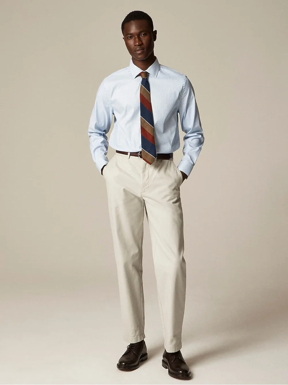 J. CREW Slim Bowery performance stretch dress shirt in Blue Size M NWD $98 CA351
